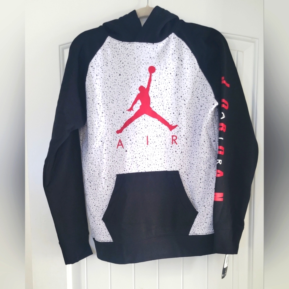 Jordan KID's Black and White Hoodie